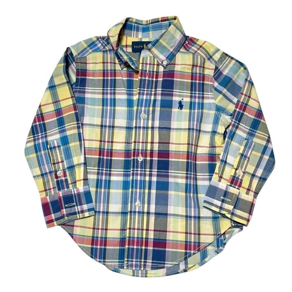 Ralph Lauren Plaid Button Down Shirt Size 2T
